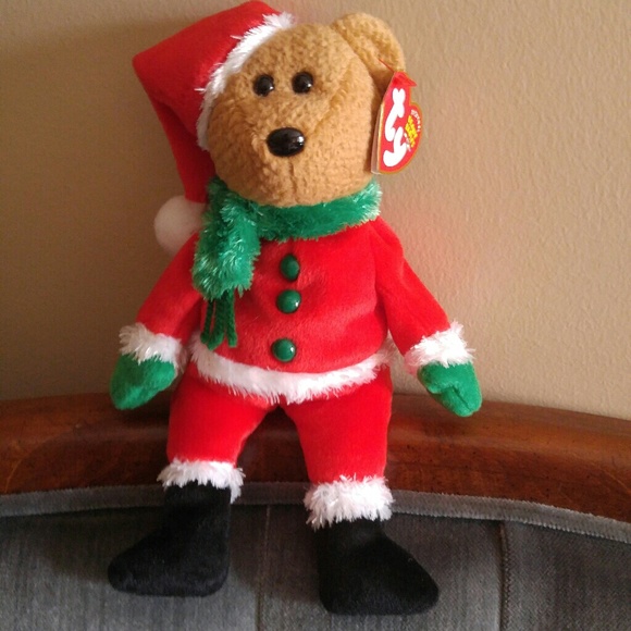 santa bear beanie baby